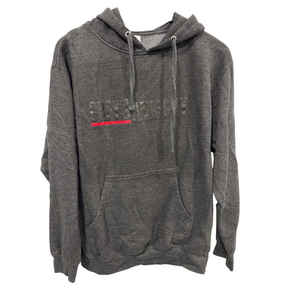 Winning Team Greys Anatomy Pullover Hoodie Sweatshirt Womens M Charcoal Relaxed